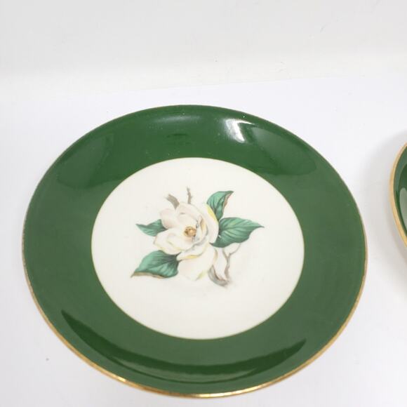 Homer Laughlin Lifetime China Co. Jaderose Saucers - Lot of 2 6" Across - Picture 2 of 5